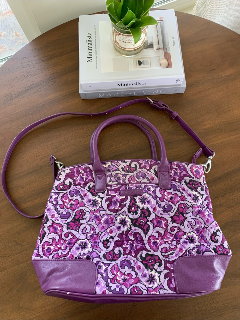 Vera Bradley Quilted Floral Crossbody Tote
